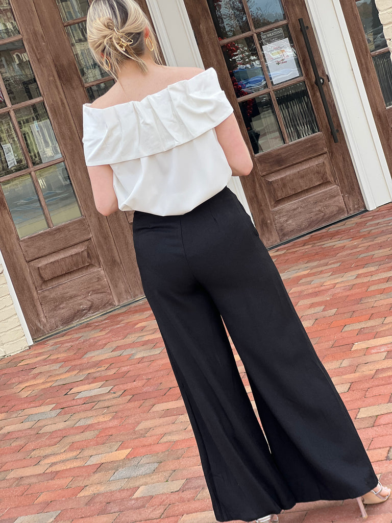 Bow Accented Off The Shoulder Top