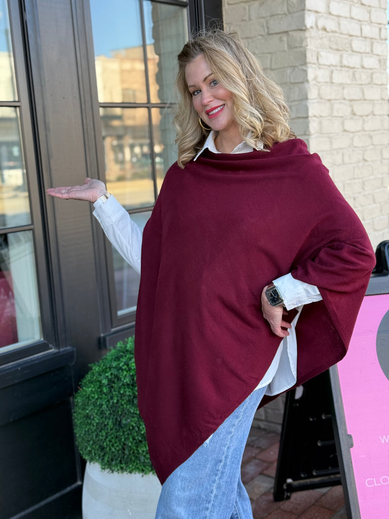 Knitted Poncho Top