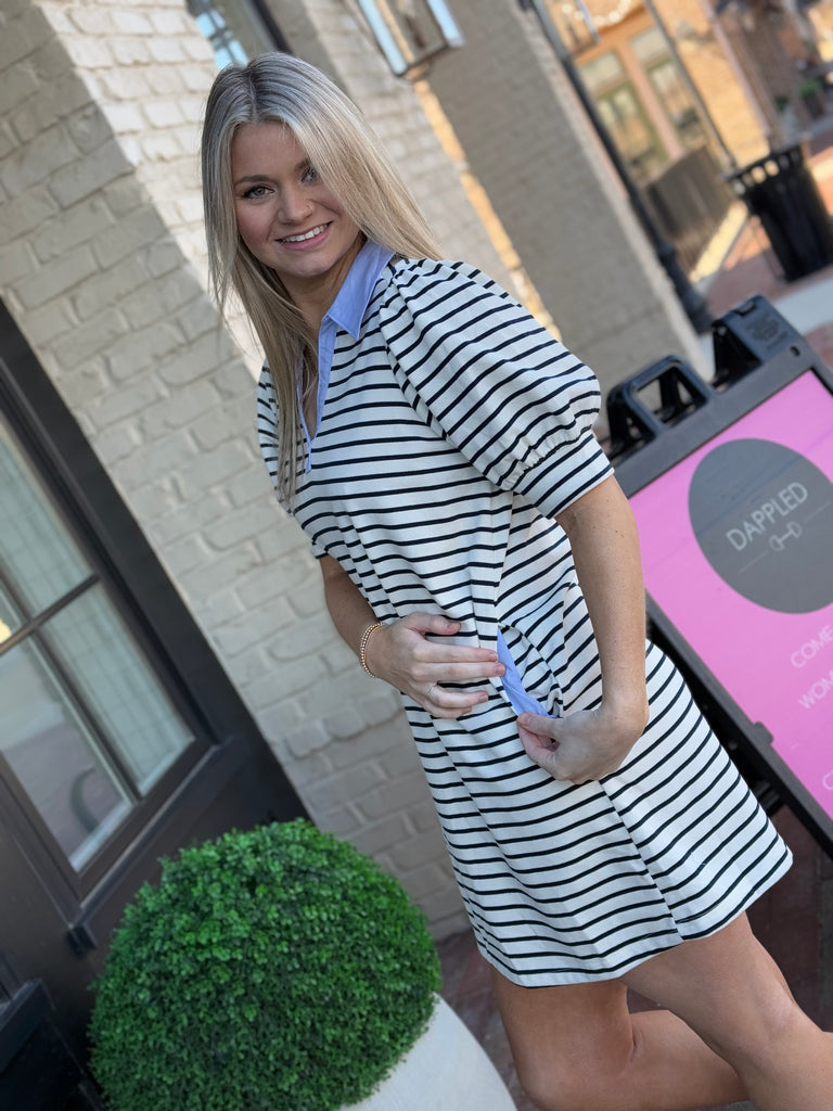 Sporty in Stripes Dress