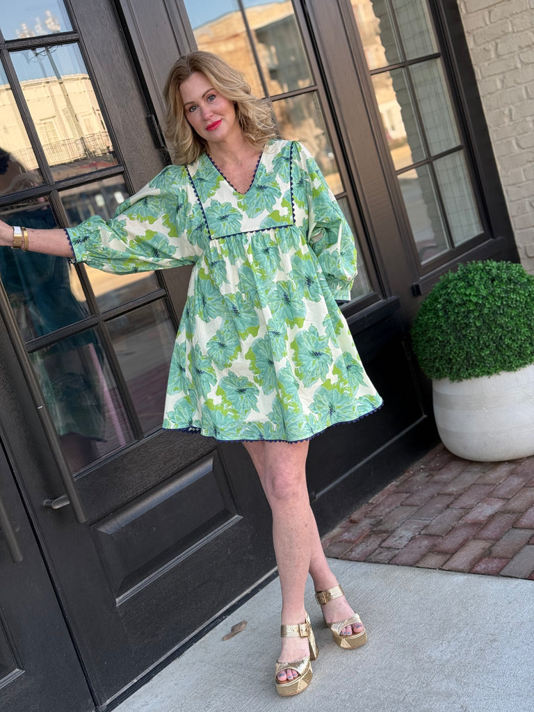 Mint Florals Dress