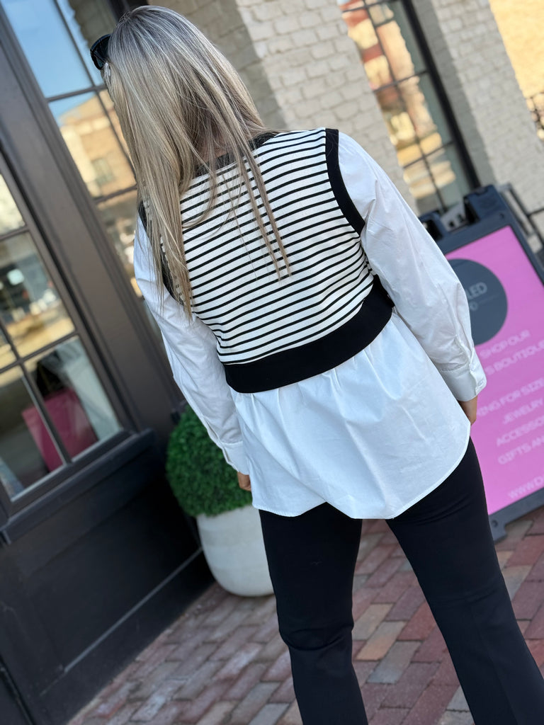 Layered in Stripes Blouse