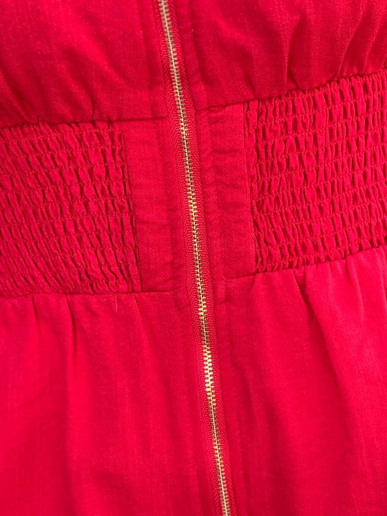 Taking Flights Jumpsuit- Red
