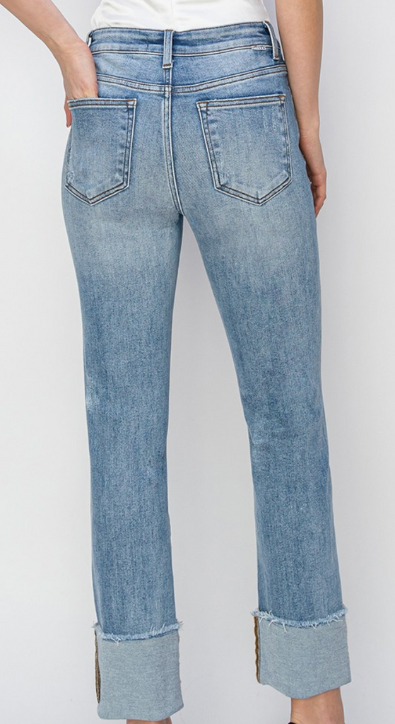 Risen Straight Leg Cuffed Jean