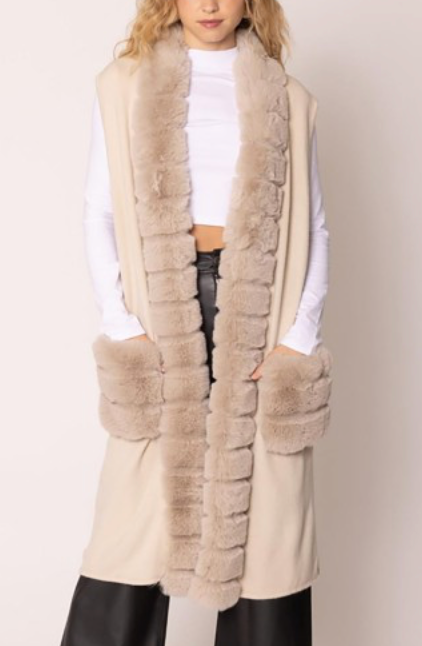 Fancy in Fur Knit Vest