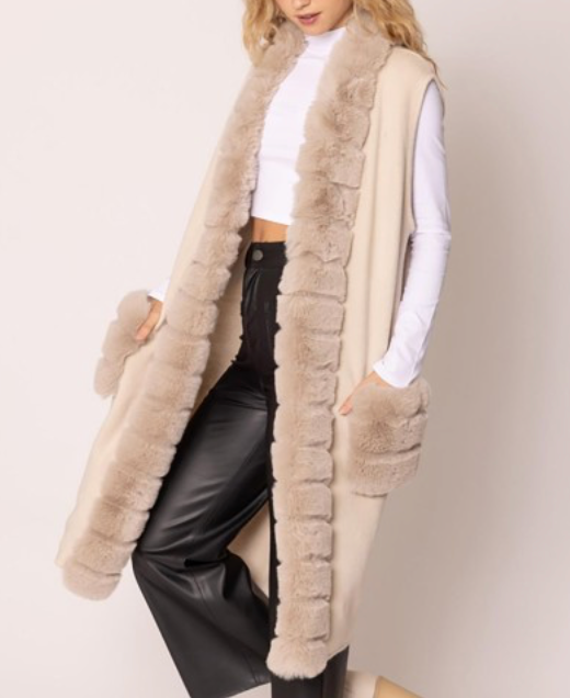 Fancy in Fur Knit Vest