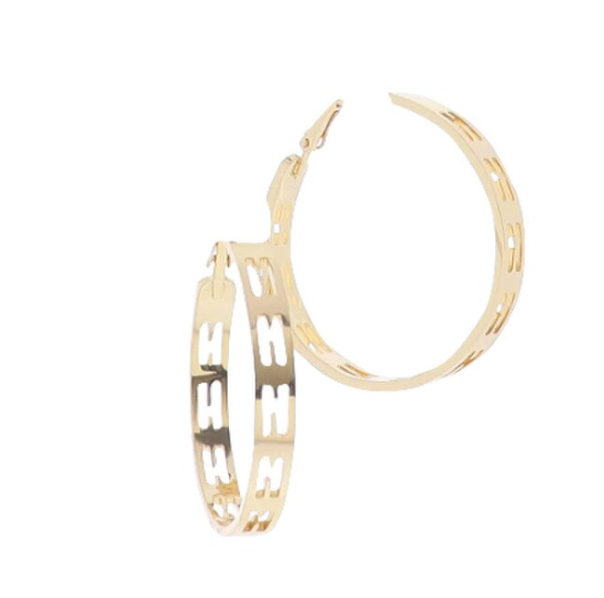 Gold Initial Hoop Earring