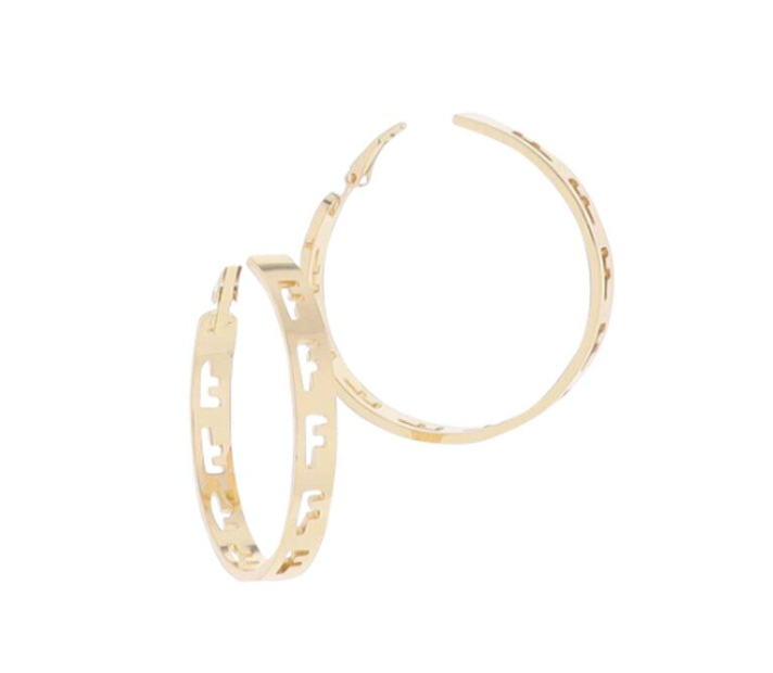 Gold Initial Hoop Earring