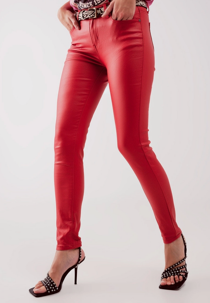 Coated in Red Pant